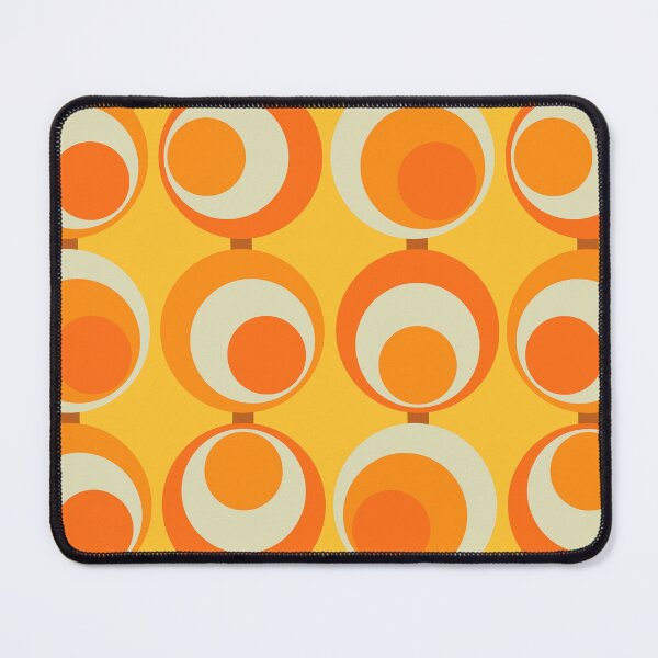 Item preview, Retro 70s Circle Pattern Orange Yellow Mid Century Geometric designed and sold by JRRTs.