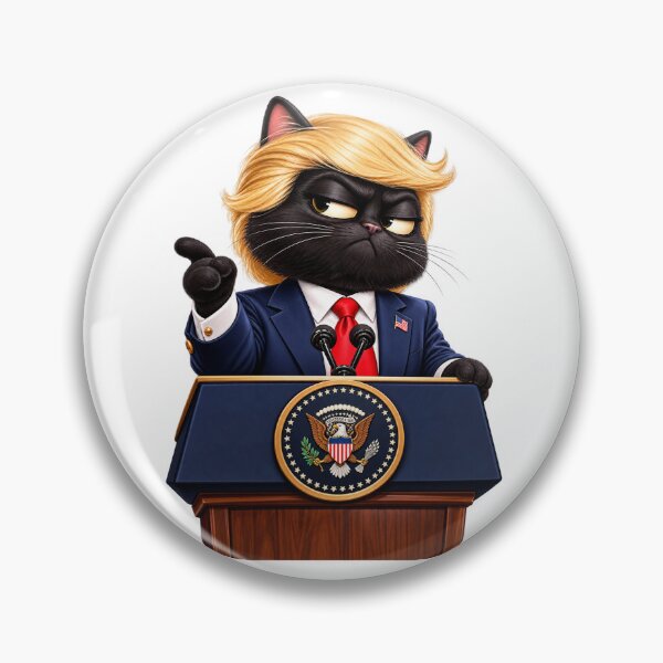 Item preview, Tremendous Side-Eye Cat – Funny Political Black Cat Satire designed and sold by InspireHerTribe.