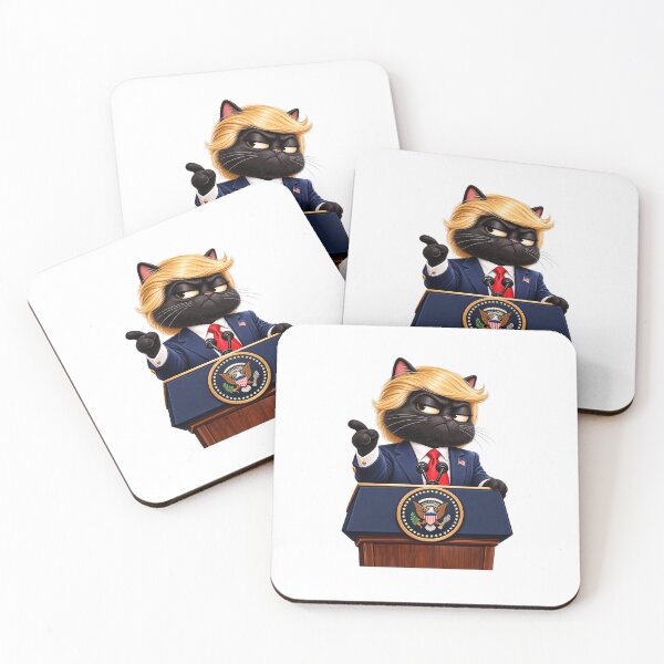 Item preview, Tremendous Side-Eye Cat – Funny Political Black Cat Satire designed and sold by InspireHerTribe.
