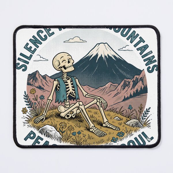 Item preview, Skeleton Rests Among Flowers Before Mount Fuji designed and sold by MisteryDesigner.