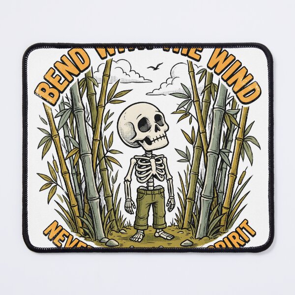 Item preview, Skeleton Looks Up Toward a Bird Among Bamboo Stalks designed and sold by MisteryDesigner.