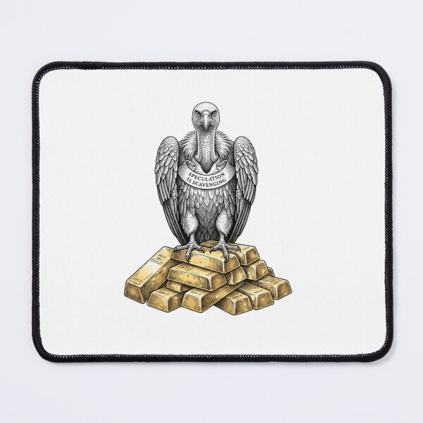 Item preview, Speculation Is Scavenging Vulture on Gold Bars designed and sold by Owcomm.