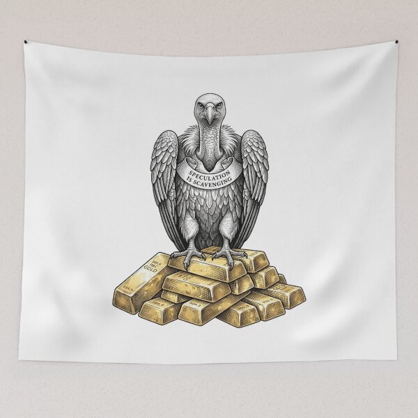 Item preview, Speculation Is Scavenging Vulture on Gold Bars    designed and sold by Owcomm.