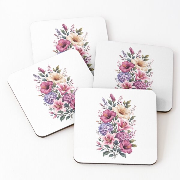 Item preview, Tropical Hibiscus and Lily Floral Bouquet designed and sold by MichalHau.
