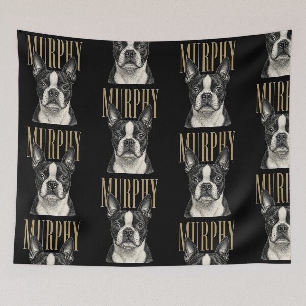 Item preview, Murphy Boston Terrier Dog Sketch for Proud Boston Pup Parents and Dog Lovers designed and sold by raedattia.