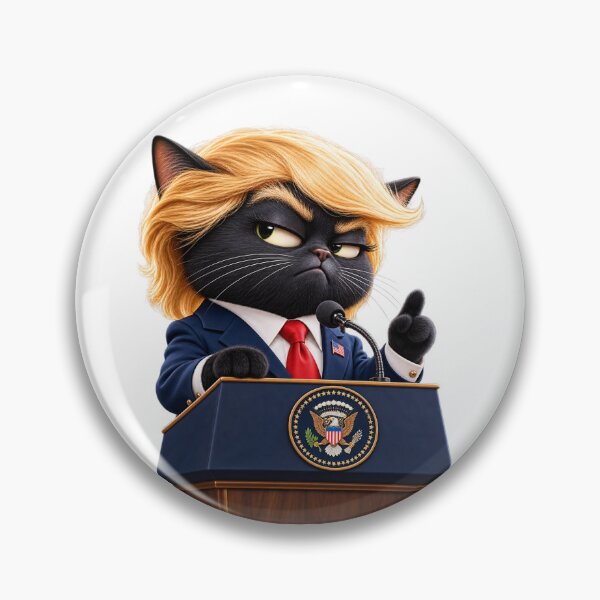 Item preview, President of the Side-Eye – Funny Political Black Cat Parody designed and sold by InspireHerTribe.