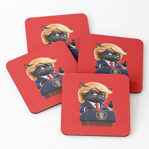 Item preview, President of the Side-Eye – Funny Political Black Cat Parody designed and sold by InspireHerTribe.