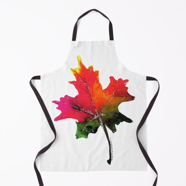 Item preview, Autumn maple leaf with frost, original watercolor. designed and sold by aswoa.