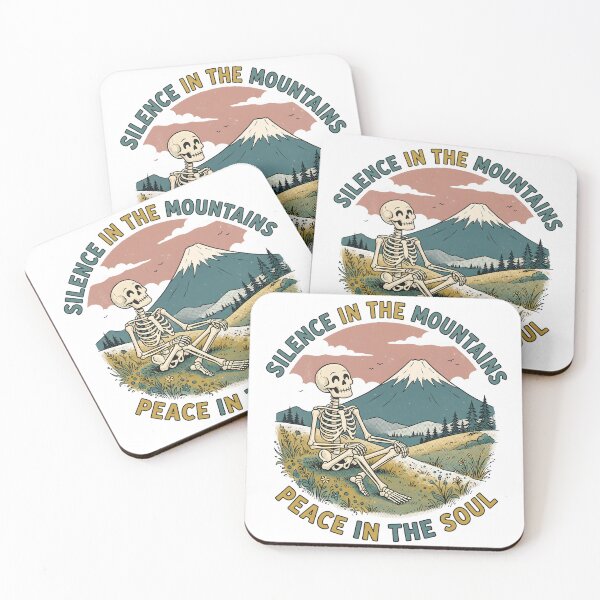 Item preview, Skeleton Sits Cross-Legged Before Mount Fuji at Sunset designed and sold by MisteryDesigner.