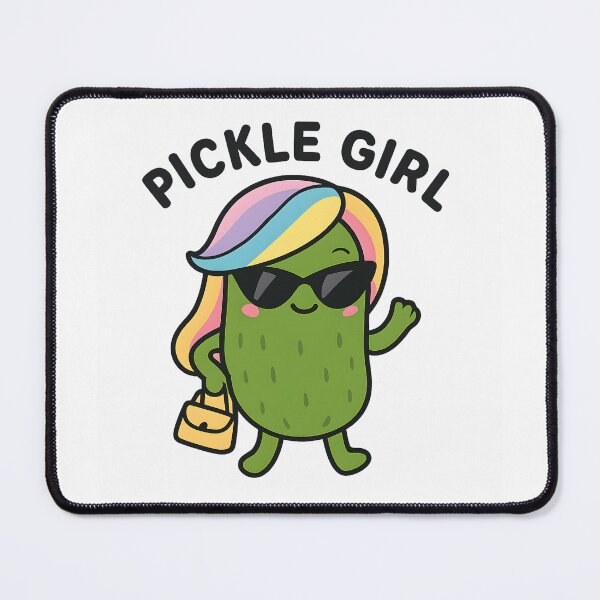 Item preview, Pickle Girl | Cute Funny Pickle Character designed and sold by Basma Designs | Retro, Kawaii Shirts & Stickers.