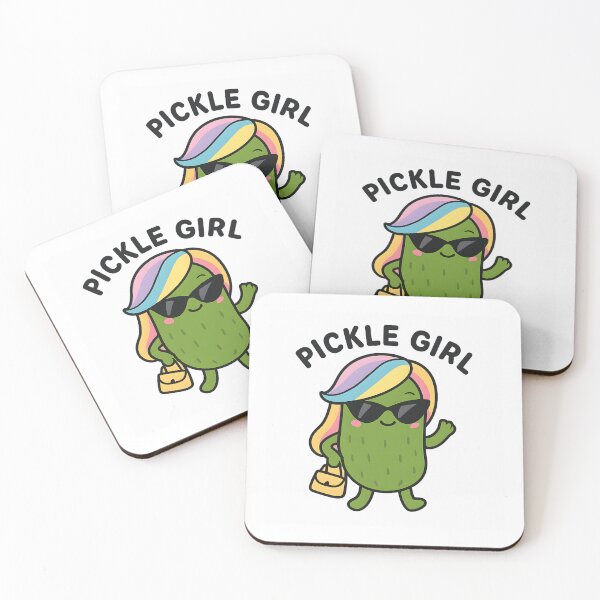 Item preview, Pickle Girl | Cute Funny Pickle Character designed and sold by Basma Designs | Retro, Kawaii Shirts & Stickers.