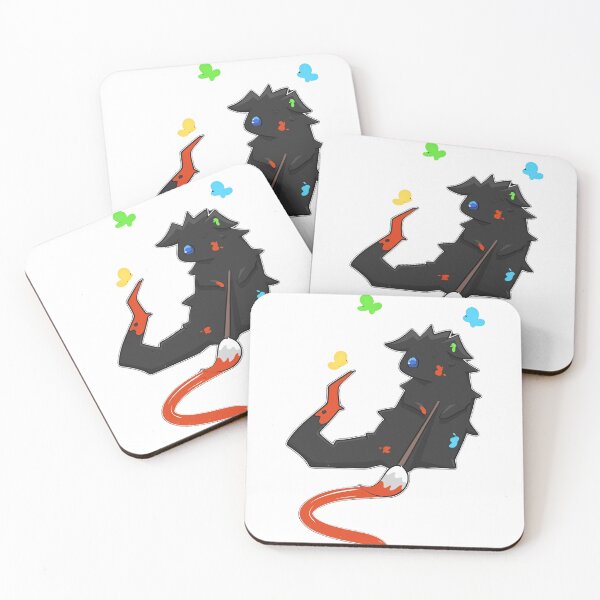 Item preview, Black Paintbrush Monster Colorful Butterflies Cartoon designed and sold by Velaoraysone.