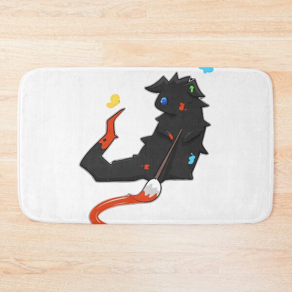 Item preview, Black Paintbrush Monster Colorful Butterflies Cartoon designed and sold by Velaoraysone.