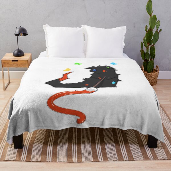 Item preview, Black Paintbrush Monster Colorful Butterflies Cartoon designed and sold by Velaoraysone.