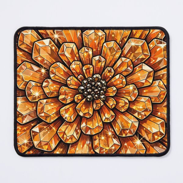 Item preview, Orange Marigold Crystal Sticker - Topaz Gem Flower designed and sold by FineLineBotanical .