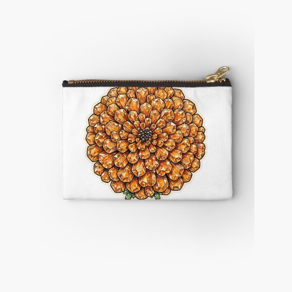 Item preview, Orange Marigold Crystal Sticker - Topaz Gem Flower designed and sold by FineLineBotanical .