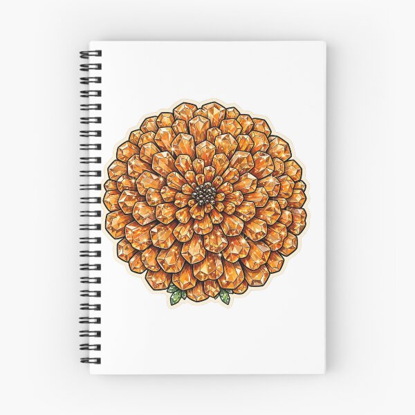 Item preview, Orange Marigold Crystal Sticker - Topaz Gem Flower designed and sold by FineLineBotanical .