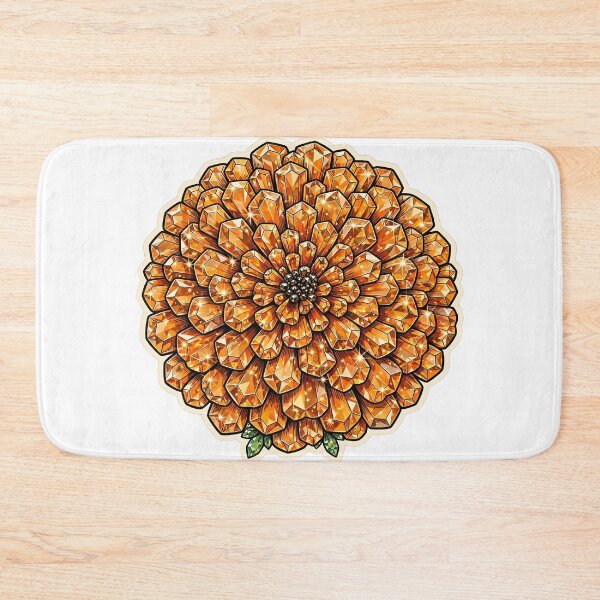 Item preview, Orange Marigold Crystal Sticker - Topaz Gem Flower designed and sold by FineLineBotanical .