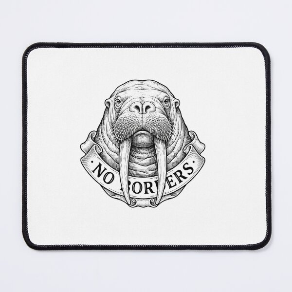 Item preview, No Masters Anti Capitalist Socialist Walrus Art designed and sold by Owcomm.