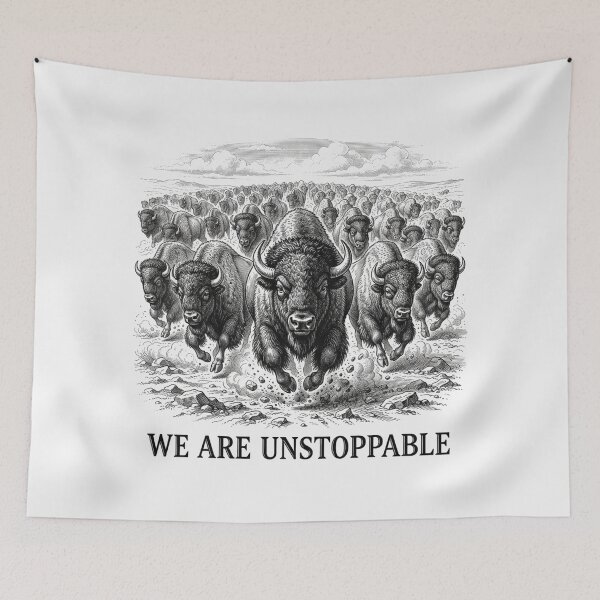 Item preview, We Are Unstoppable Bison Herd Solidarity designed and sold by Owcomm.