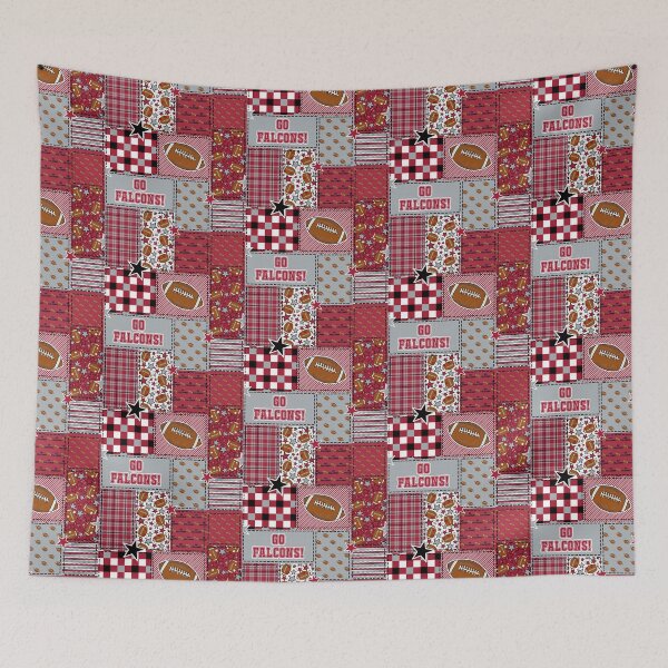 Item preview, Falcons Football Patchwork designed and sold by KrisInStitches.