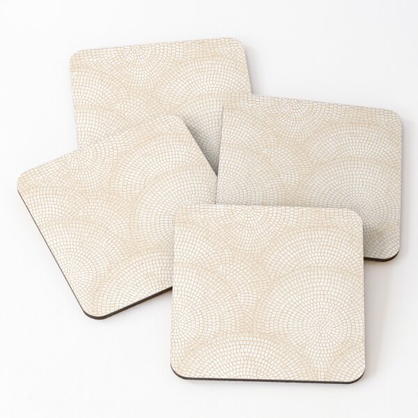 Item preview, Beige Seigaiha Fan Pebble Mosaic Art designed and sold by Piotrek0001.