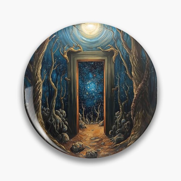 Item preview, Surreal Portal To The Stars | Magical Forest Full Moon Art Print designed and sold by Danny-Arts1.