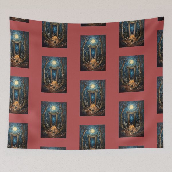 Item preview, Surreal Portal To The Stars | Magical Forest Full Moon Art Print designed and sold by Danny-Arts1.