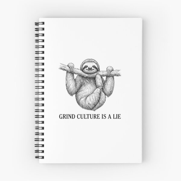 Item preview, Grind Culture Is A Lie Sloth Quote designed and sold by Owcomm.