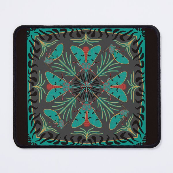 Item preview, Turquoise Moth Symmetry designed and sold by Olenka.