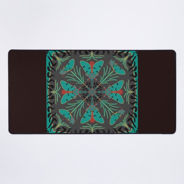 Item preview, Turquoise Moth Symmetry designed and sold by Olenka.