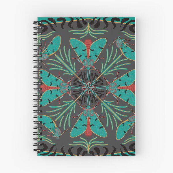 Item preview, Turquoise Moth Symmetry designed and sold by Olenka.