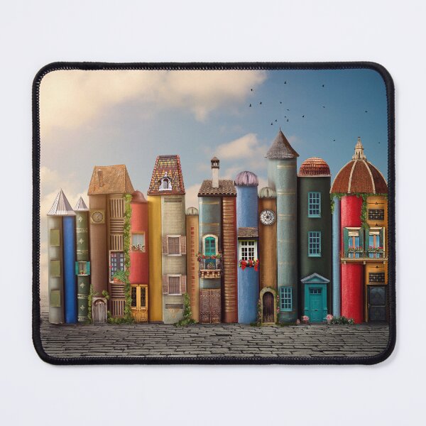 Item preview, Magical world of books, fantasy bookstores, city designed and sold by Nicole Bleck.