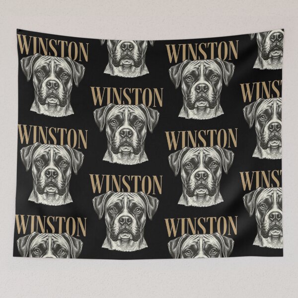 Item preview, Winston Boxer Dog Sketch for Proud Boxer Pup Parents and Working Breed Lovers designed and sold by raedattia.