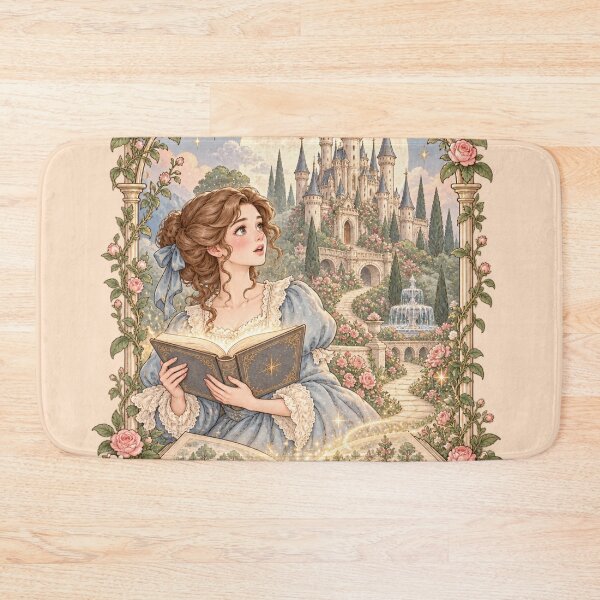 Item preview, The Magic of Reading Vintage Bookish Fairy Tale Castle Illustration designed and sold by MAGICKEY2024.