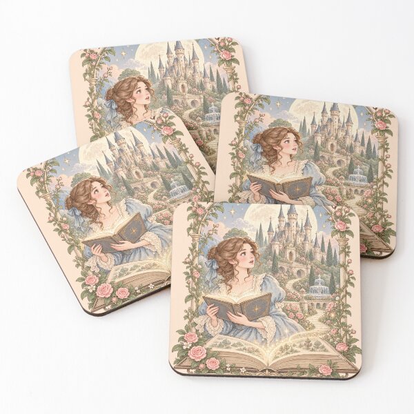 Item preview, The Magic of Reading Vintage Bookish Fairy Tale Castle Illustration designed and sold by MAGICKEY2024.