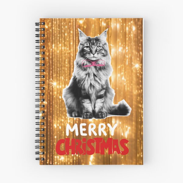 Item preview, Cute Maine Coon Cat Merry Christmas Holiday Art designed and sold by stormk10.