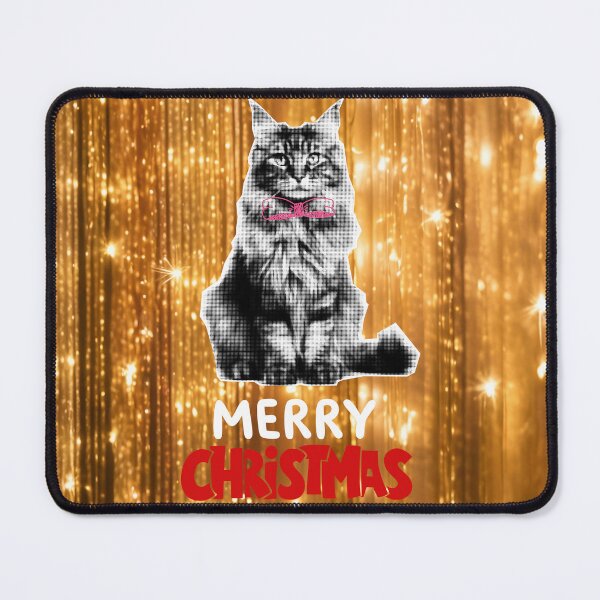 Item preview, Cute Maine Coon Cat Merry Christmas Holiday Art designed and sold by stormk10.