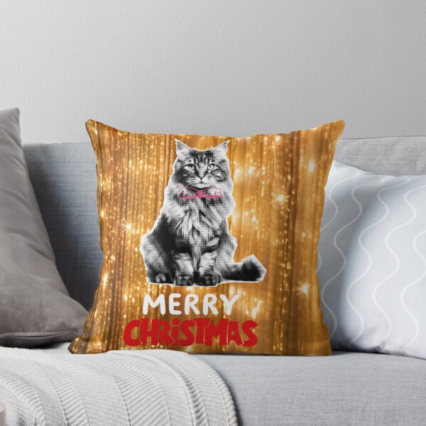 Item preview, Cute Maine Coon Cat Merry Christmas Holiday Art designed and sold by stormk10.