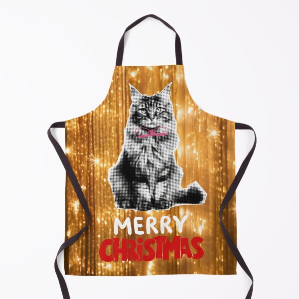 Item preview, Cute Maine Coon Cat Merry Christmas Holiday Art designed and sold by stormk10.