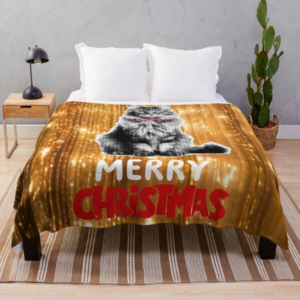 Item preview, Cute Maine Coon Cat Merry Christmas Holiday Art designed and sold by stormk10.