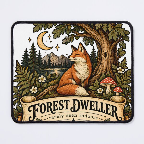Item preview, Vintage Forest Dweller Fox designed and sold by MysticCanvasAi.