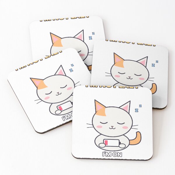 Item preview, I'm Not Lazy I'm On Energy Saving Mode Kawaii Cat designed and sold by Veintos.