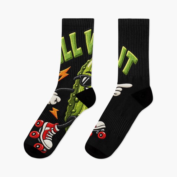 Item preview, Dill With It Funny Pickle Roller Skating Pun Design designed and sold by ArtDesignTp.