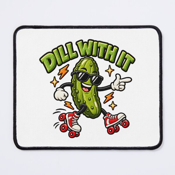 Item preview, Dill With It Funny Pickle Roller Skating Pun Design designed and sold by ArtDesignTp.