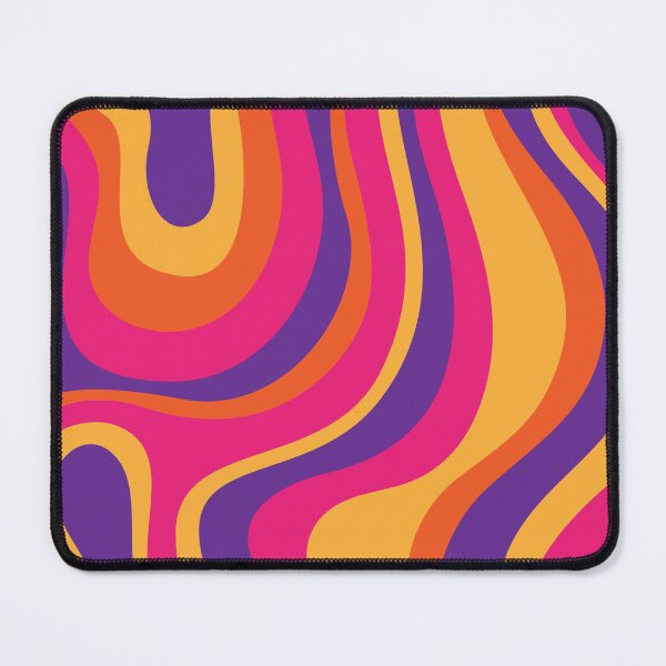 Item preview, Retro 70s Wavy Stripes Pattern Pink Purple Orange Groovy Waves designed and sold by JRRTs.