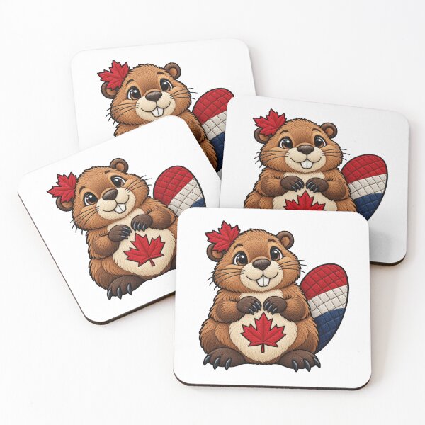 Item preview, Canadian Beaver Patriotic Maple Leaf Red White Blue Tail designed and sold by ArtDesignTp.
