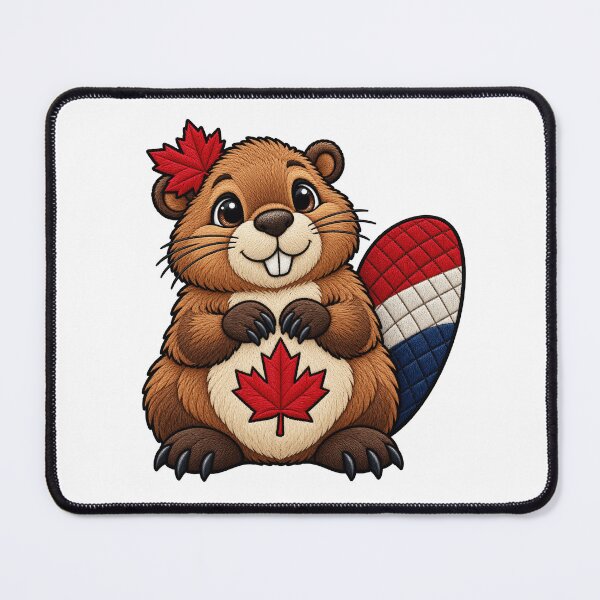 Item preview, Canadian Beaver Patriotic Maple Leaf Red White Blue Tail designed and sold by ArtDesignTp.