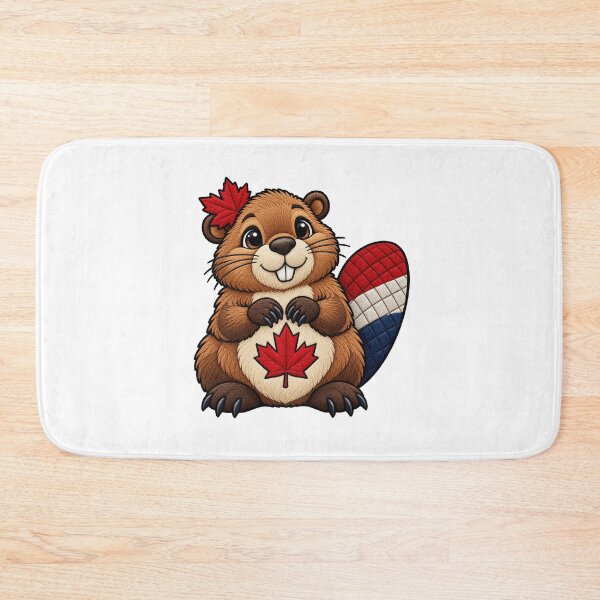 Item preview, Canadian Beaver Patriotic Maple Leaf Red White Blue Tail designed and sold by ArtDesignTp.