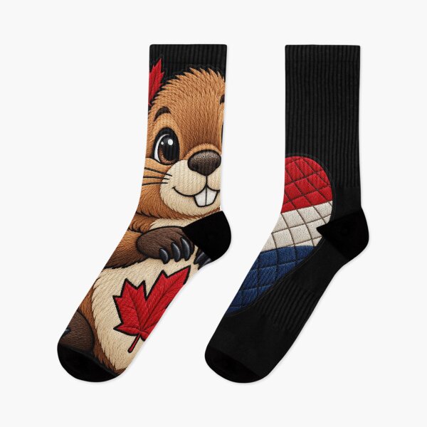 Item preview, Canadian Beaver Patriotic Maple Leaf Red White Blue Tail designed and sold by ArtDesignTp.